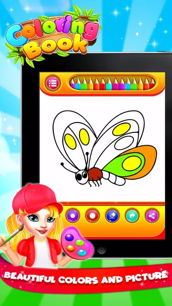 Capturas de tela do Butterfly Coloring Book Fun