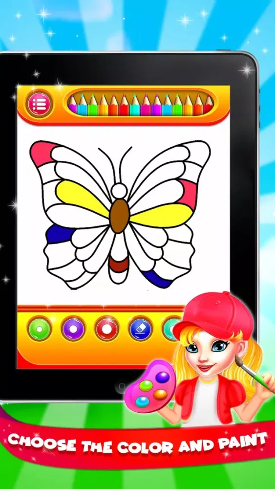 Capturas de tela do Butterfly Coloring Book Fun