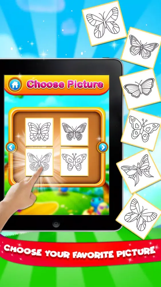 Capturas de tela do Butterfly Coloring Book Fun