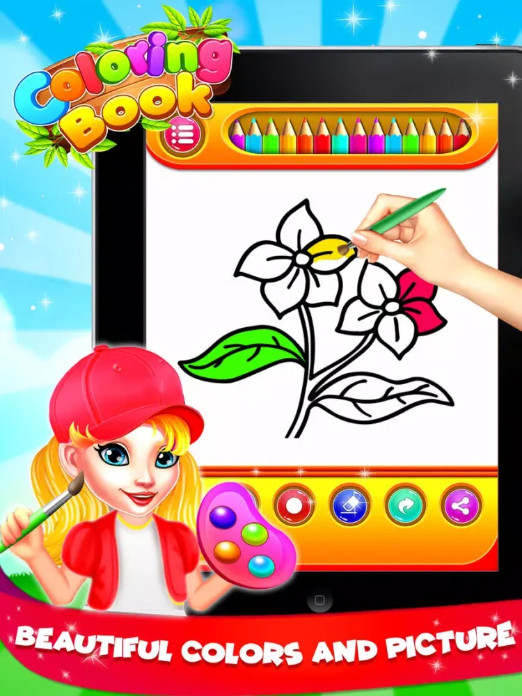 صور Flower Coloring Book - Drawing iPad 