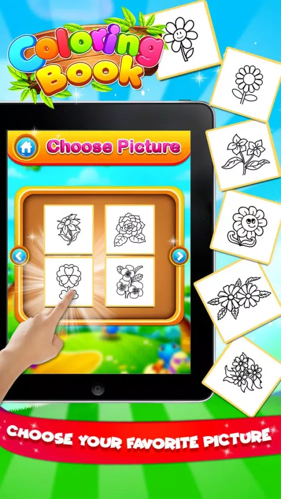 صور Flower Coloring Book - Drawing