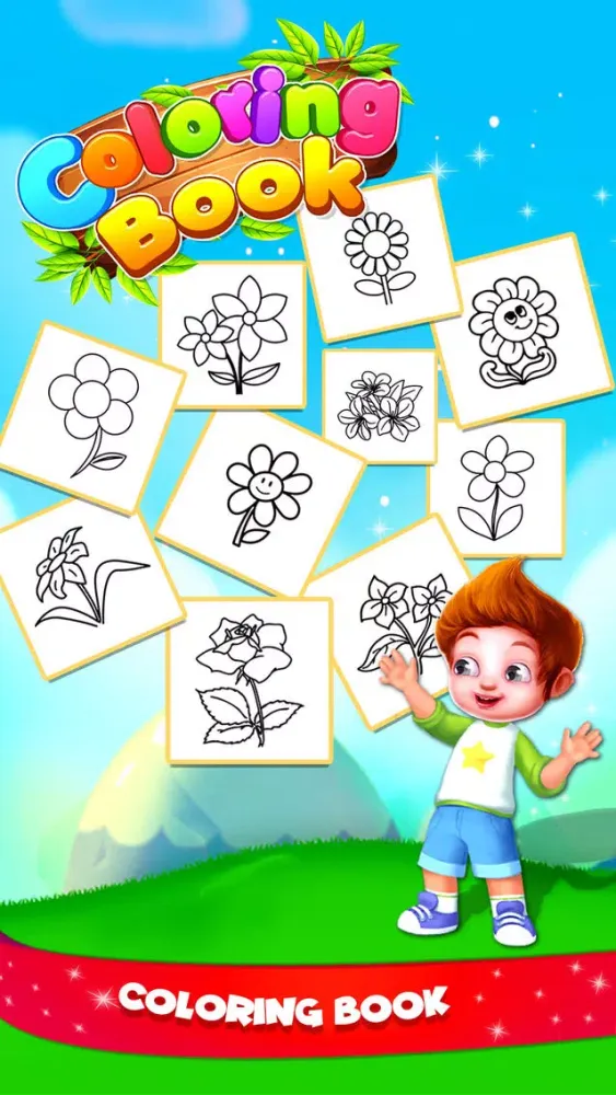 صور Flower Coloring Book - Drawing