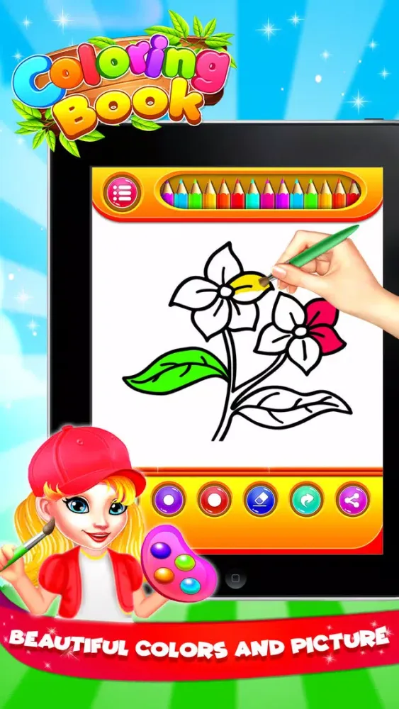 صور Flower Coloring Book - Drawing