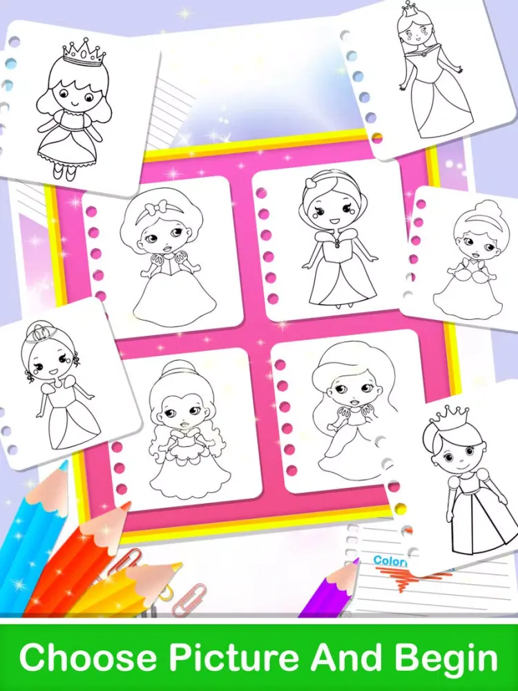 تصاویر Little Princess Color Book iPad 