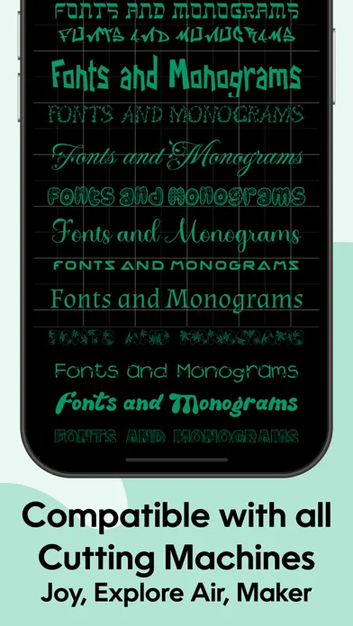 Ảnh chụp màn hình của Font Space for Cut Machines