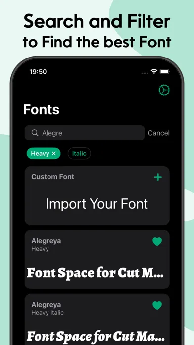 Ảnh chụp màn hình của Font Space for Cut Machines