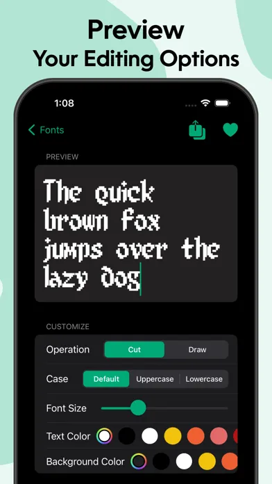 Ảnh chụp màn hình của Font Space for Cut Machines