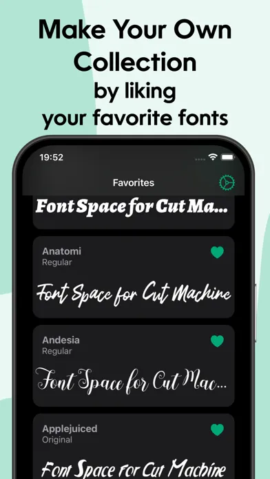 Ảnh chụp màn hình của Font Space for Cut Machines