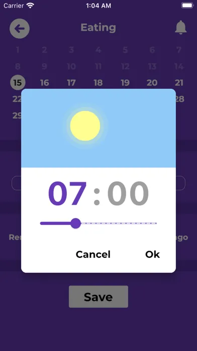 Capturas de tela do Time - Assistant