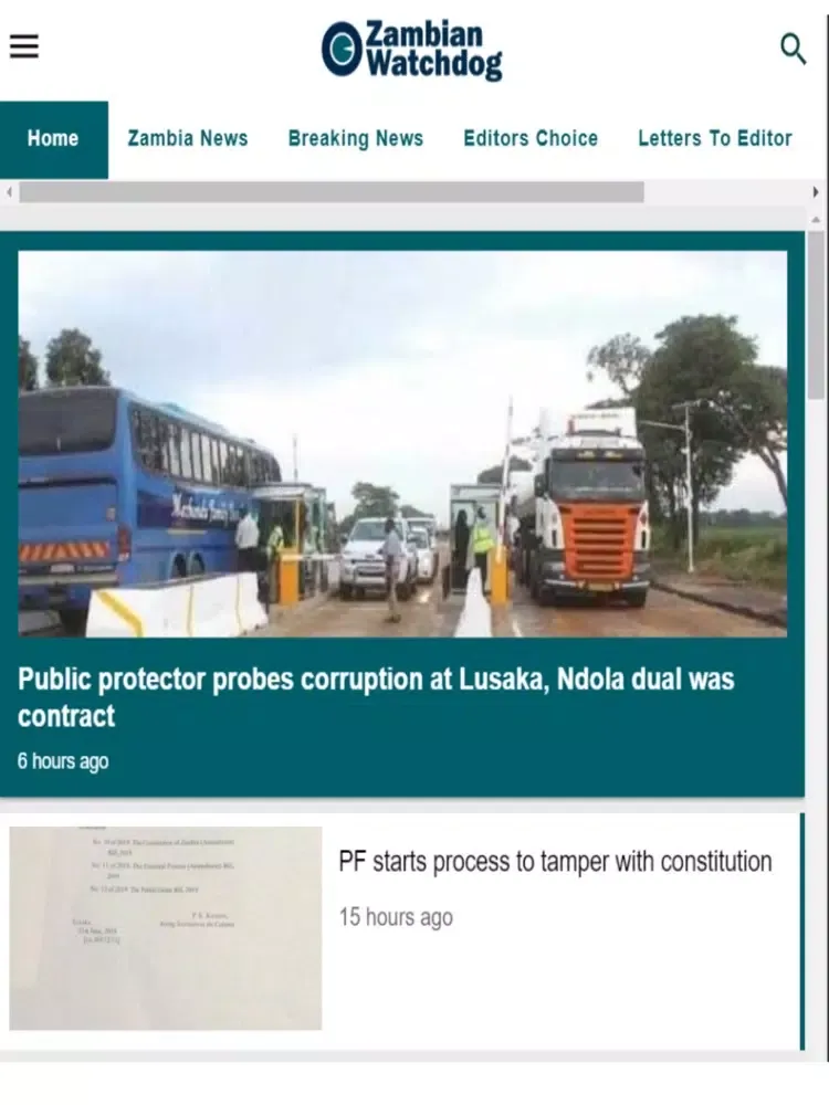 Zambian Watchdog iPad  स्क्रीनशॉट