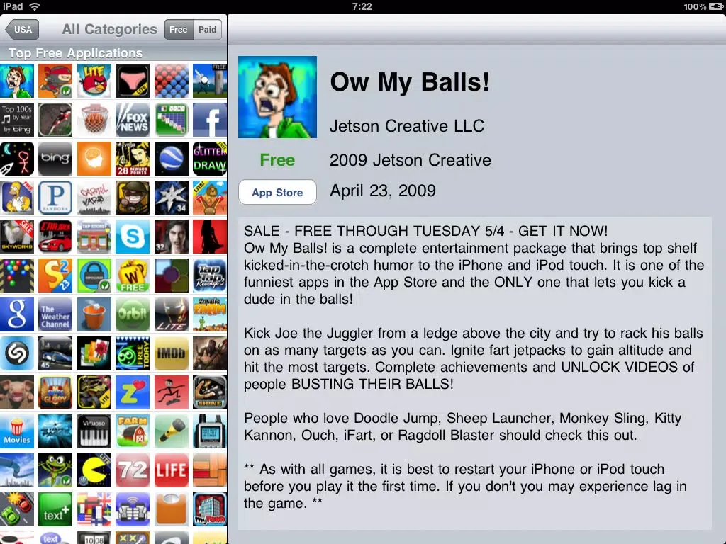 AppsMosaic iPad  스크린샷