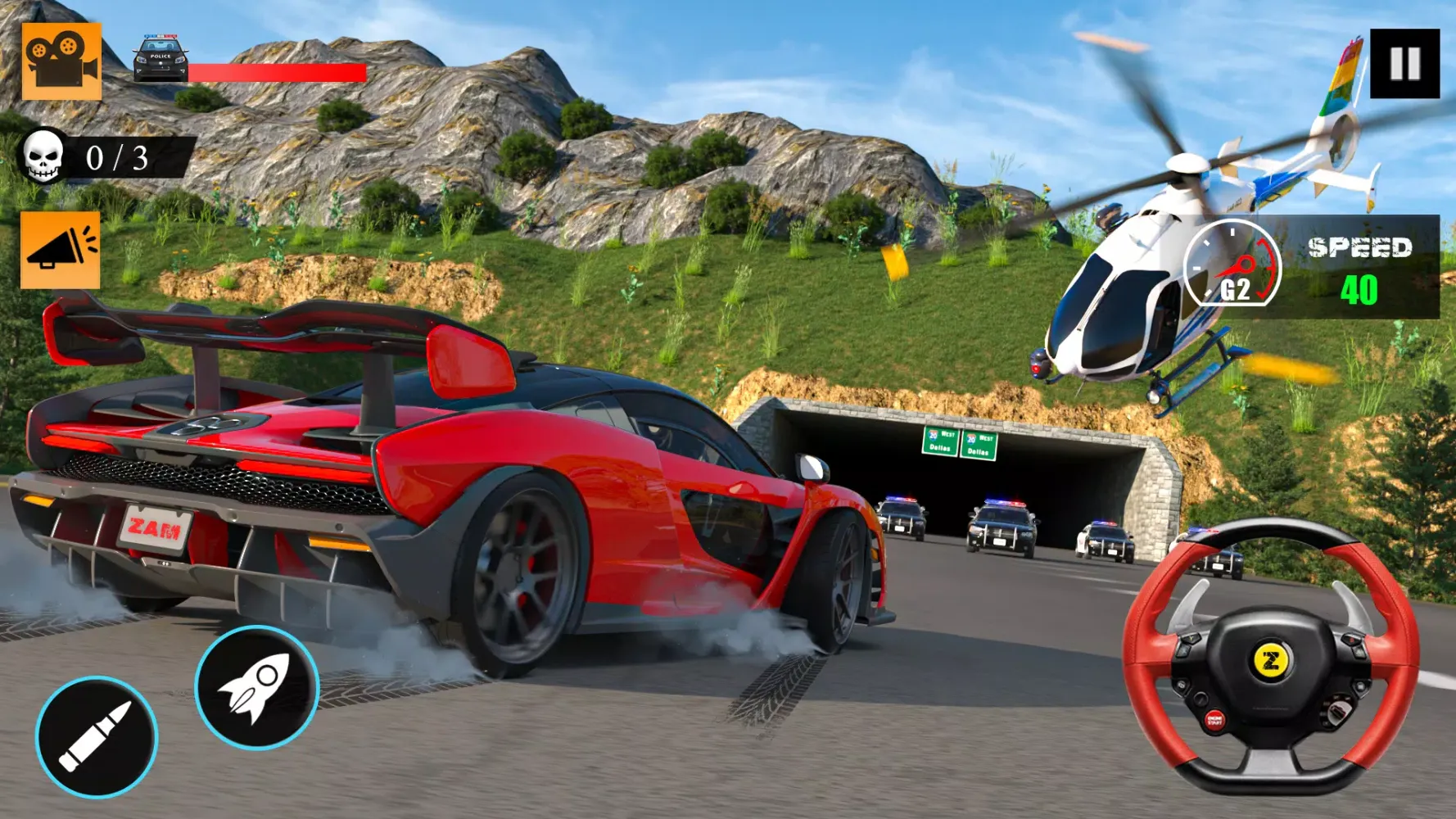 Tangkapan layar Police Chase Car Games