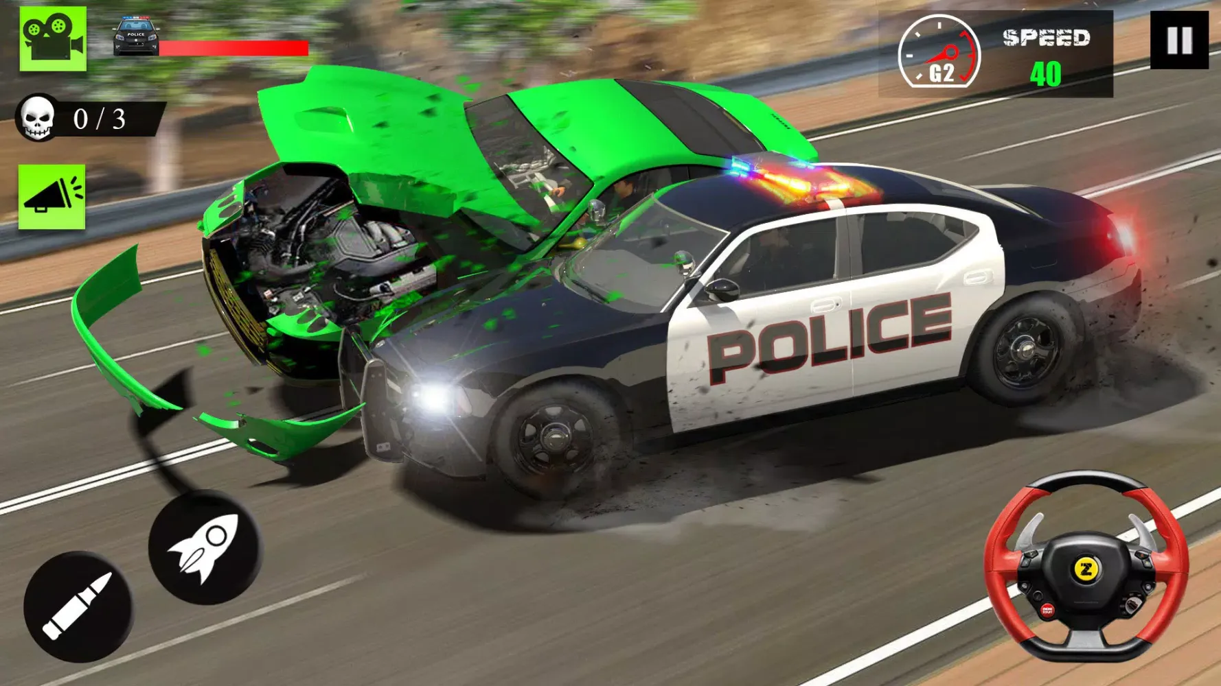 Tangkapan layar Police Chase Car Games