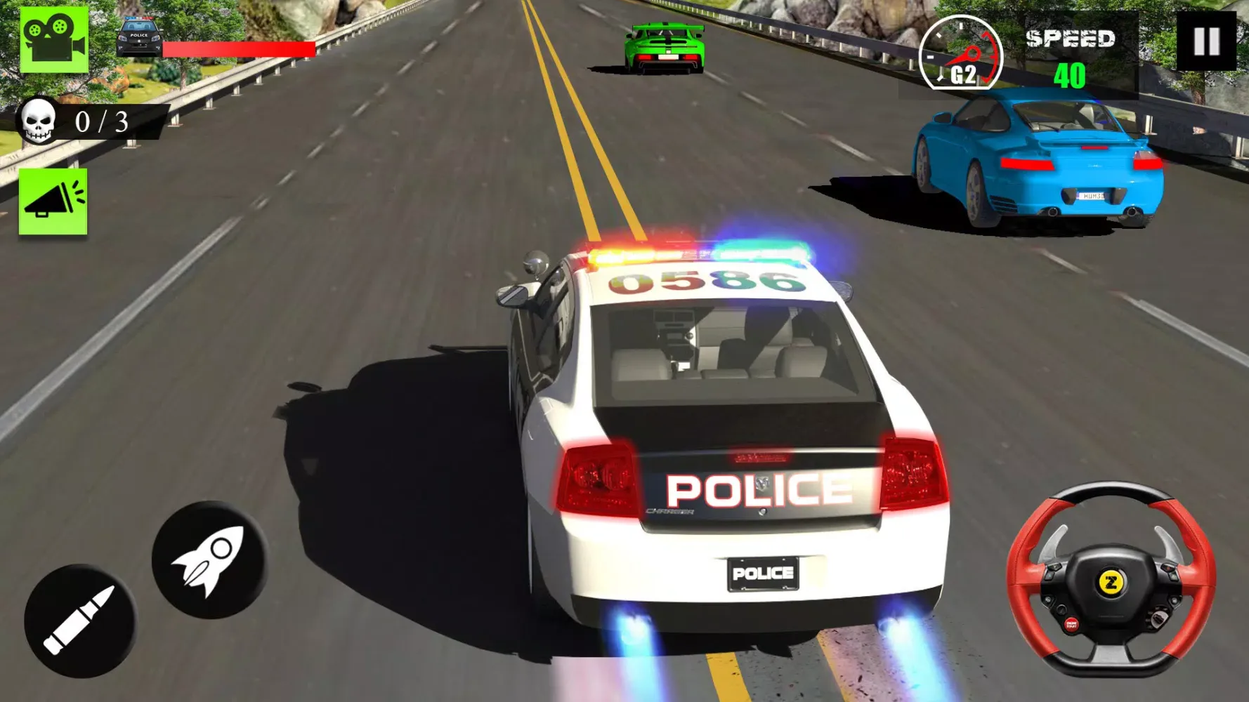 Tangkapan layar Police Chase Car Games
