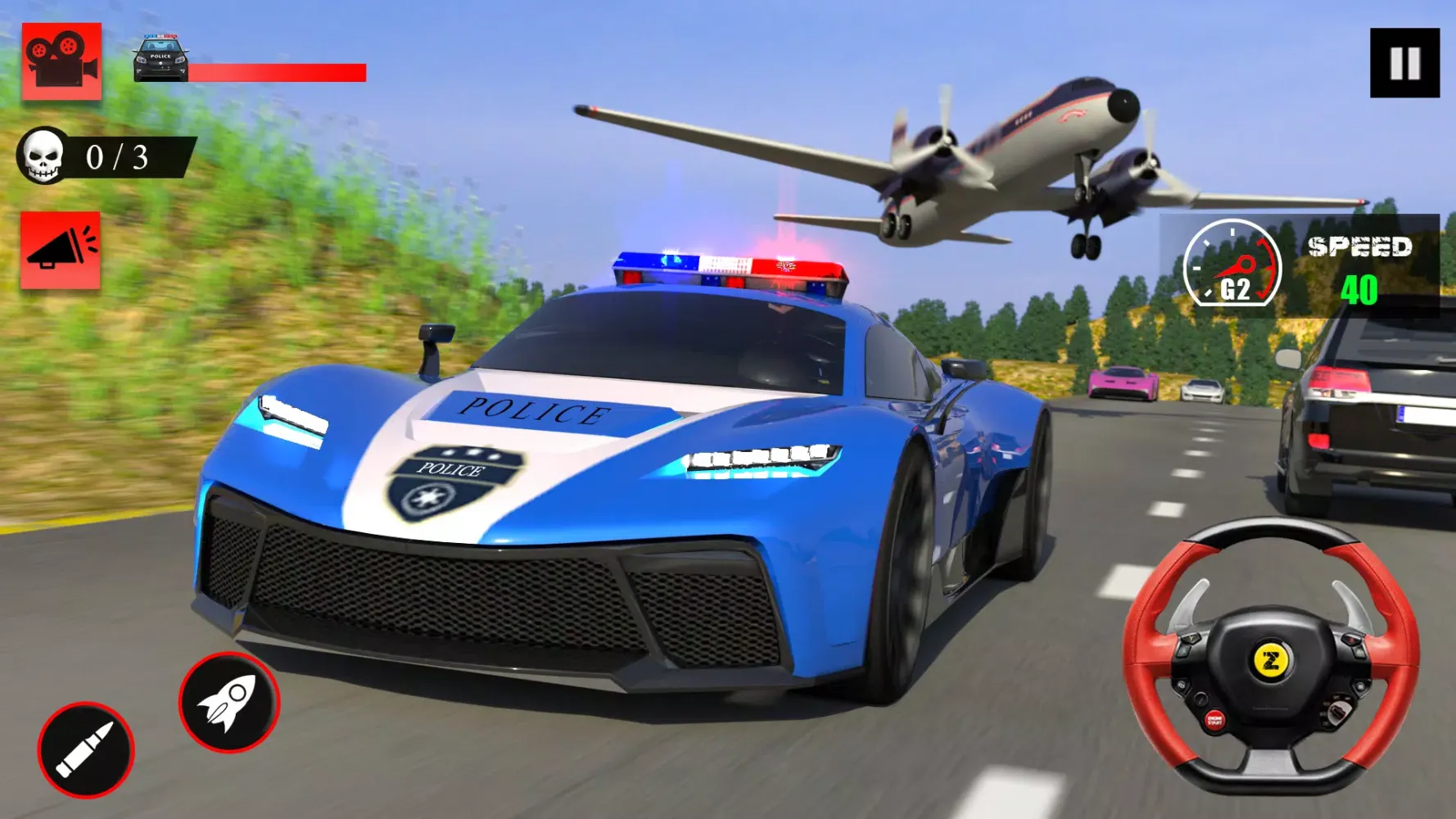 Tangkapan layar Police Chase Car Games