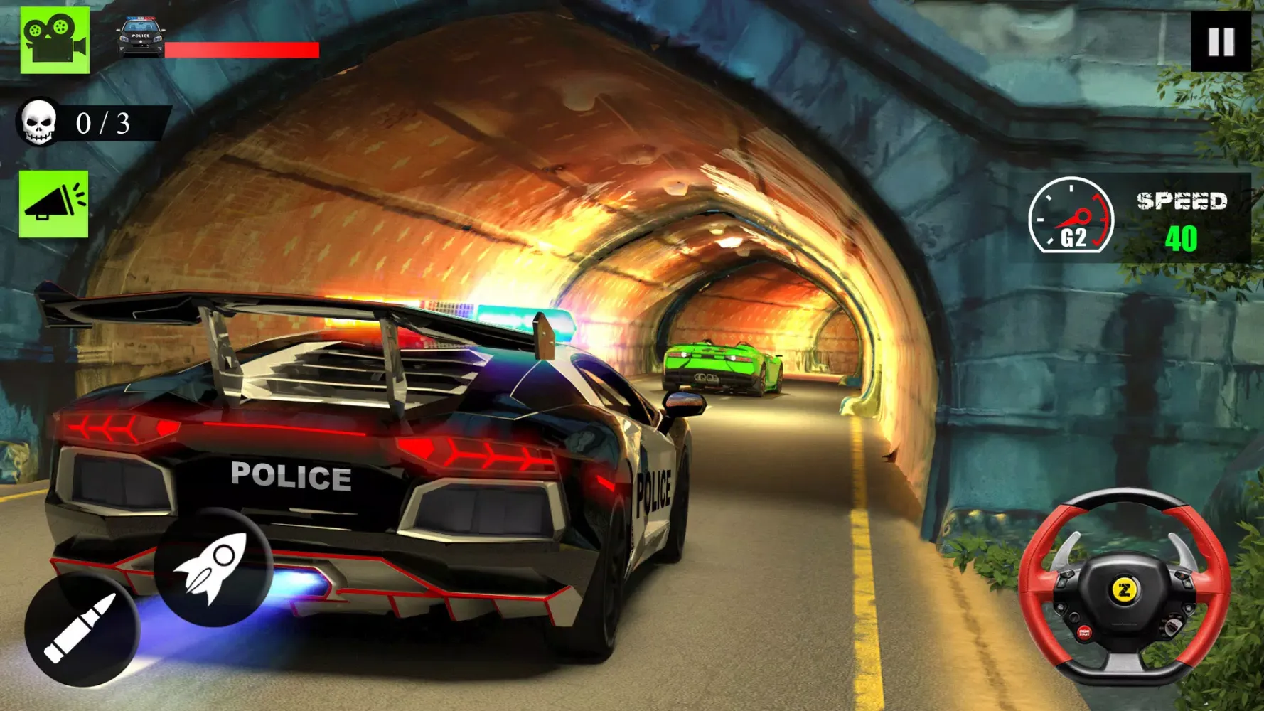 Tangkapan layar Police Chase Car Games