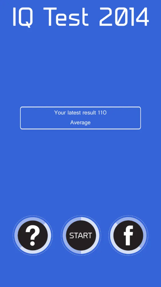 Zrzuty ekranu IQ Test 2014