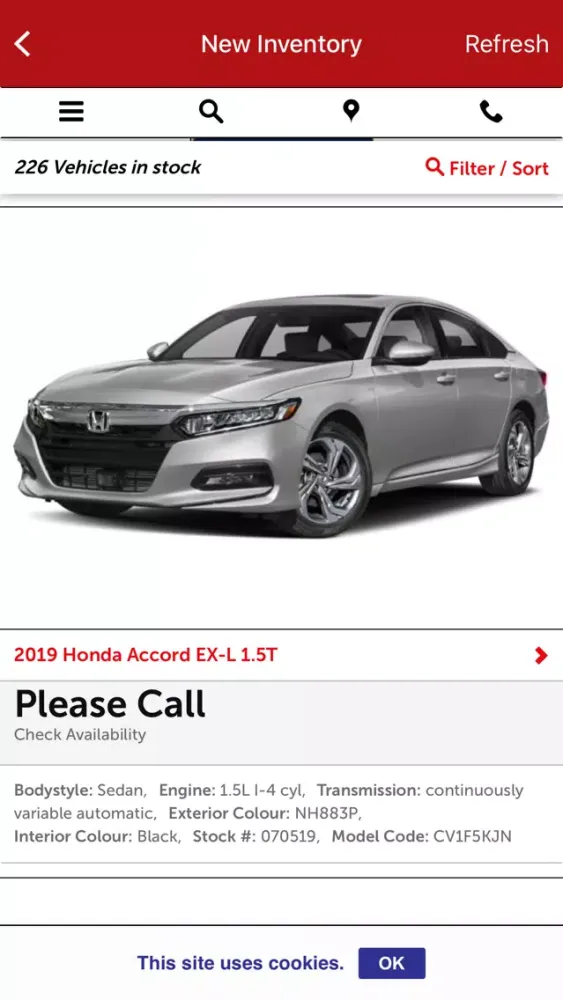 Скриншоты Maple Honda Dealer App
