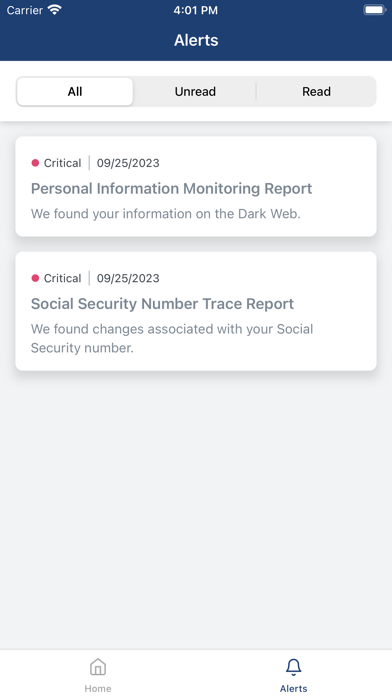 Ảnh chụp màn hình của Zander ID Theft Protection