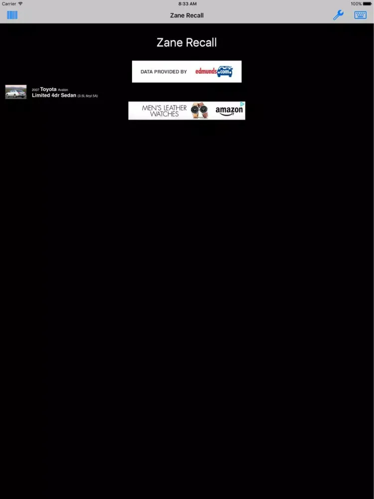 Zane Recall iPad  Screenshots