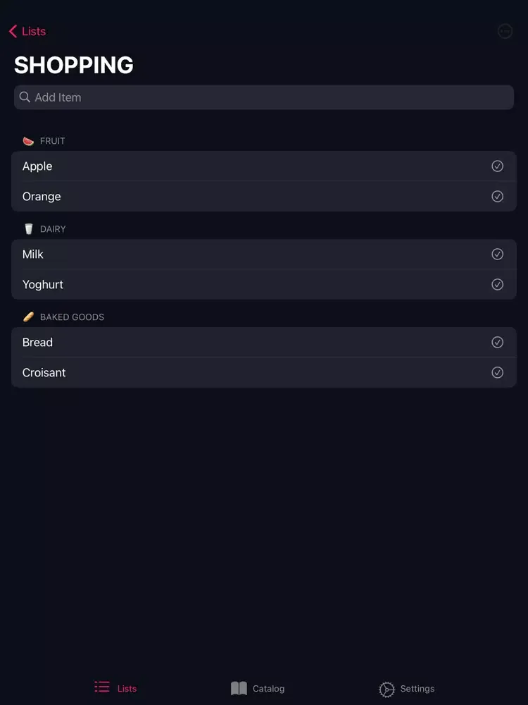 Скриншоты Melon: Groceries Shopping List iPad 