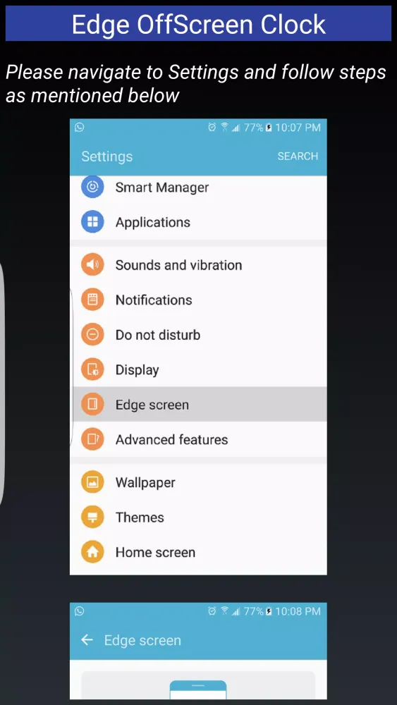 صور Edge Clock OffScreen