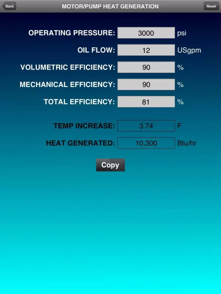 Capturas de tela do Hydraulic Heat Calculator iPad 