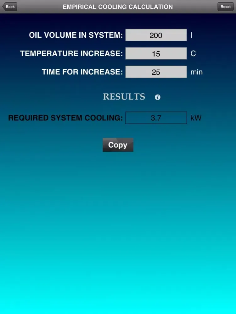 Capturas de tela do Hydraulic Heat Calculator iPad 