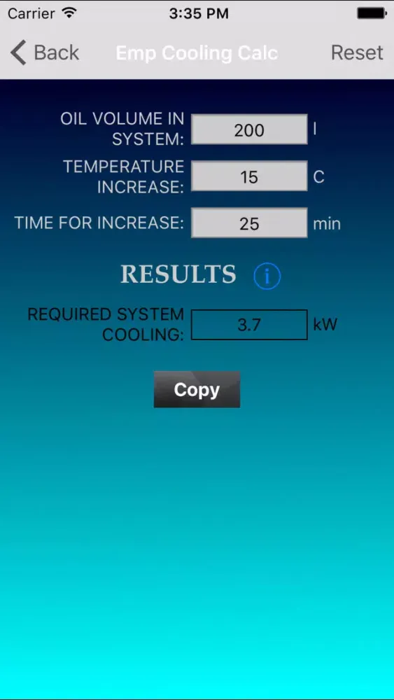 Capturas de tela do Hydraulic Heat Calculator