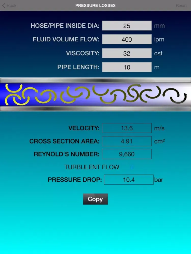 Zrzuty ekranu Hydraulic Tube Calculator iPad 