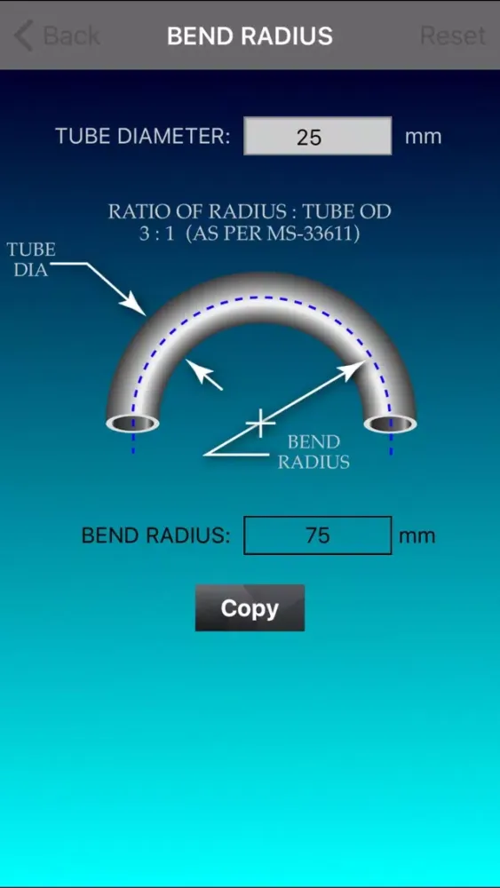 Zrzuty ekranu Hydraulic Tube Calculator