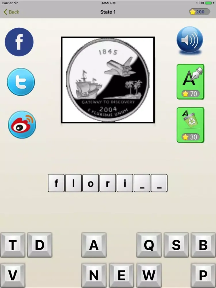 Capturas de tela do 1 Coin 1 State iPad 