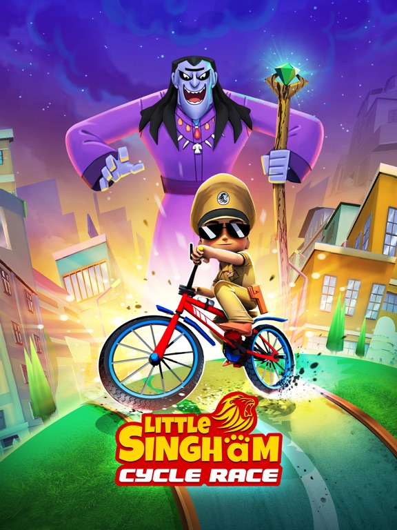 Tangkapan skrin Little Singham Cycle Race iPad 