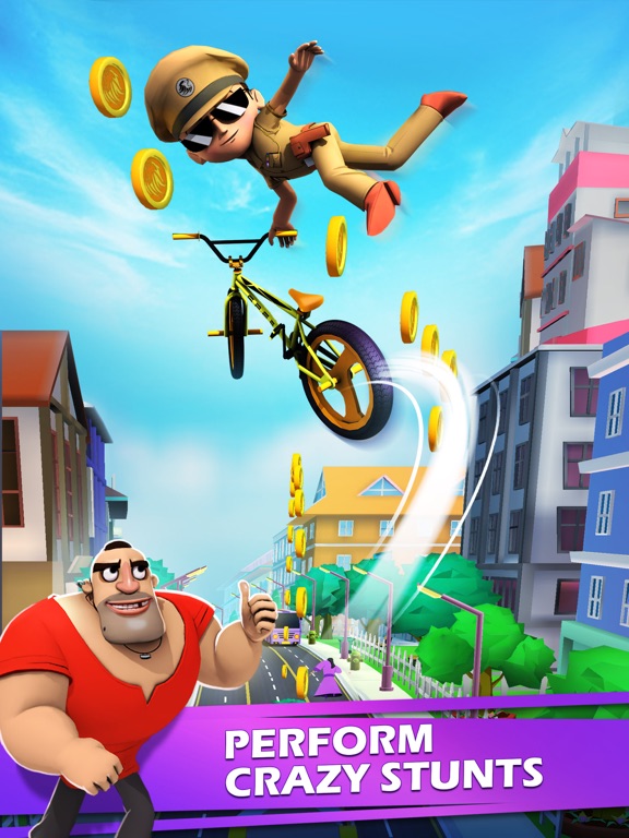 Tangkapan skrin Little Singham Cycle Race iPad 