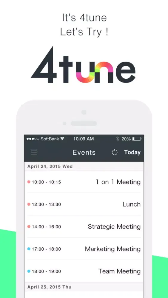 4tune - Notify your scheduled events & biorhythm スクリーンショット