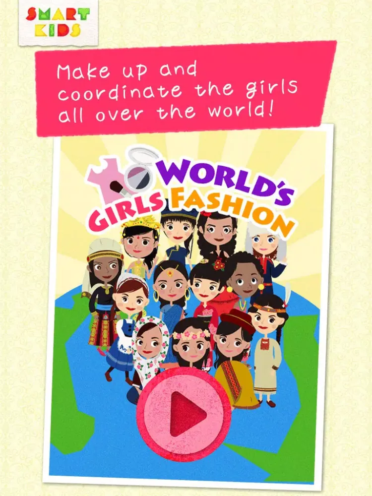 World's girls fashion -Game of dress-up ethnic costumes and make-up for girls iPad  Screenshots