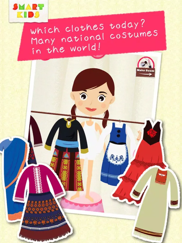 World's girls fashion -Game of dress-up ethnic costumes and make-up for girls iPad  Screenshots