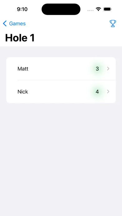 Screenshot di Putts - Mini-Golf Score Card