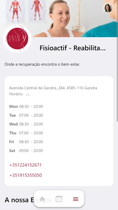 Capturas de tela do Fisioactif