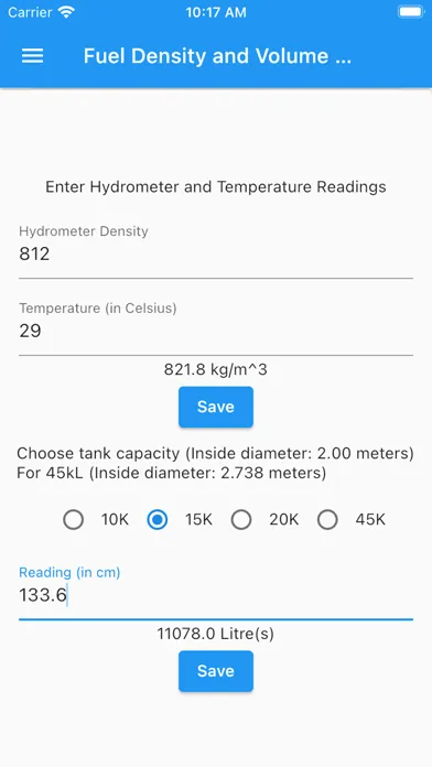 Fuel Density and Volume Calc應用截圖