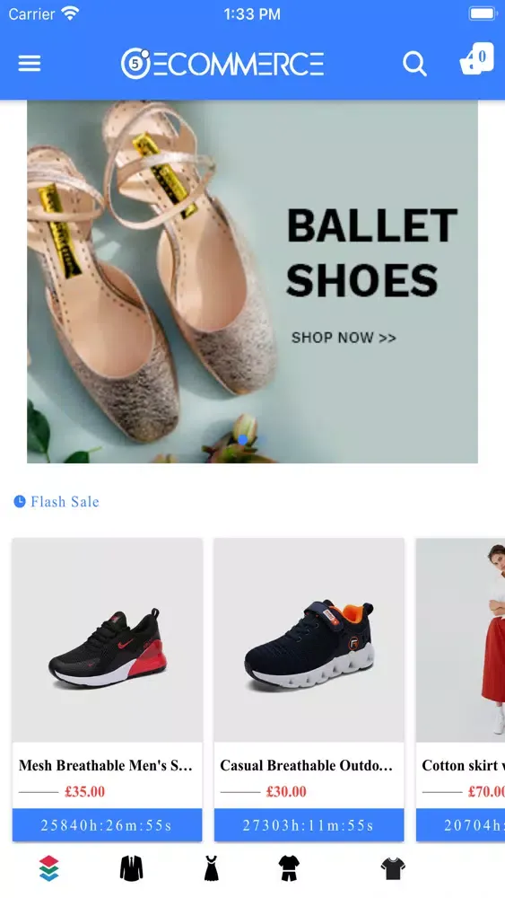 Скриншоты Ecommerce App