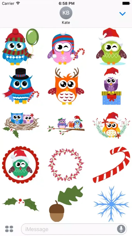 Tangkapan skrin Christmas Owls