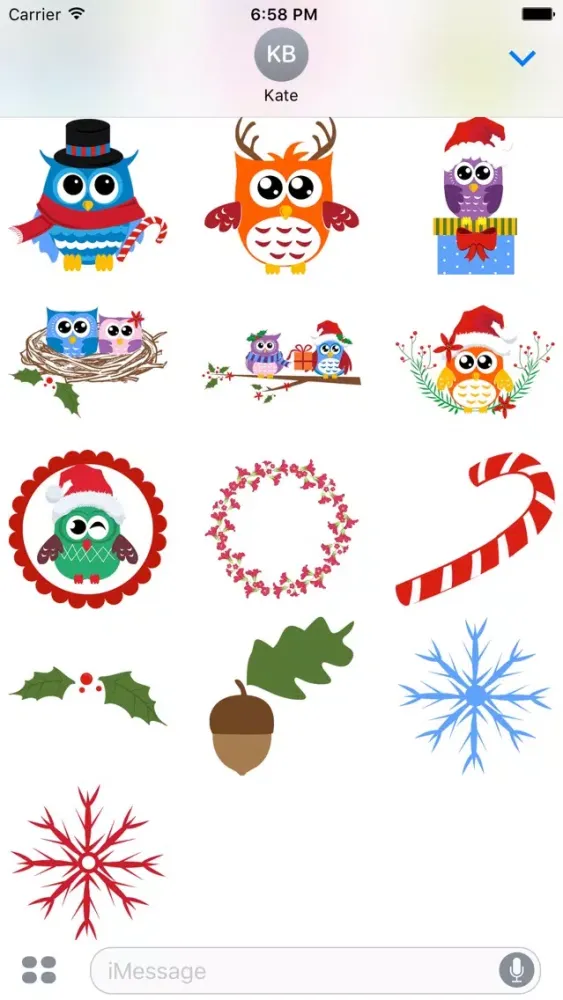 Tangkapan skrin Christmas Owls