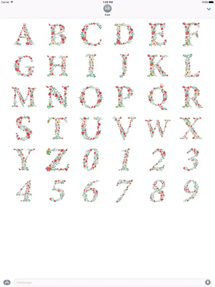 Floral Alphabet iPad 应用截图