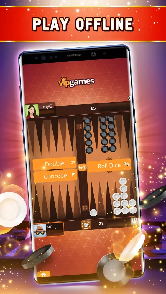 ภาพหน้าจอของ Backgammon Offline・Board Game