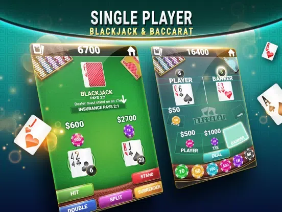 Blackjack & Baccarat - Casino iPad  스크린샷