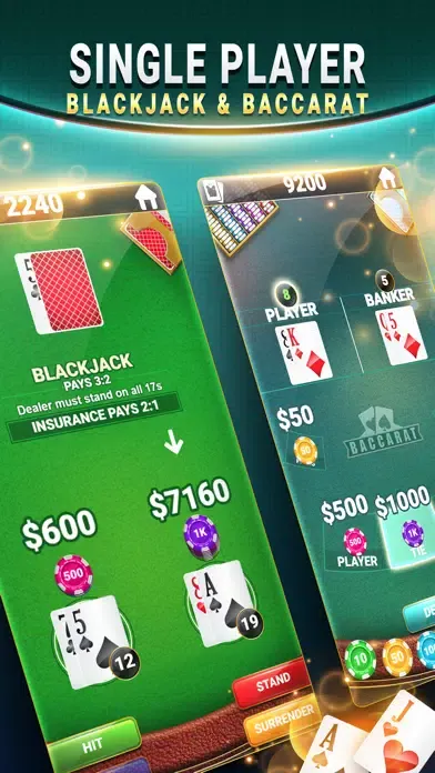Blackjack & Baccarat - Casino 스크린샷