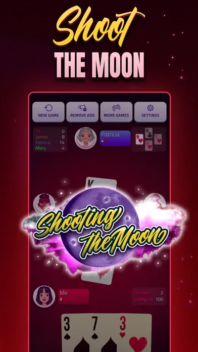 Hearts Offline - Card Game Screenshots