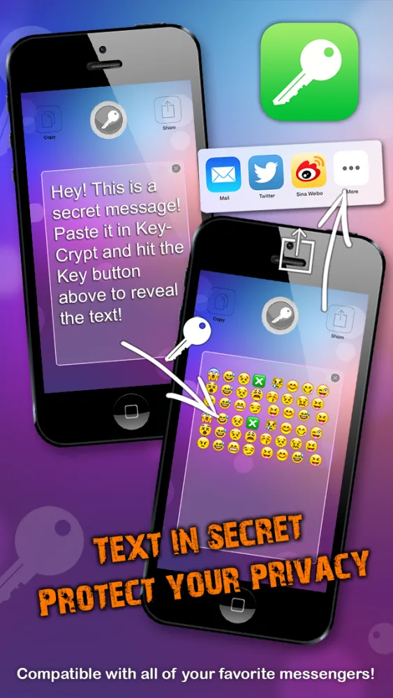 ภาพหน้าจอของ Key Crypt - Text in secret!
