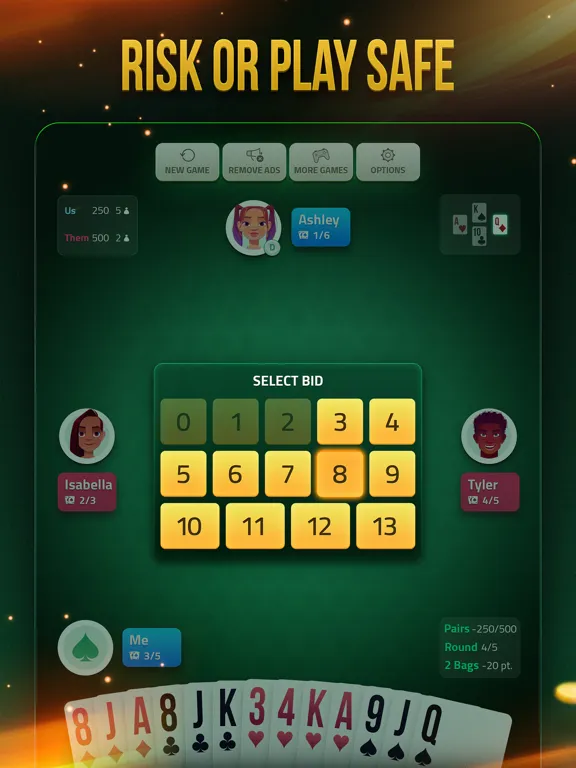 Capturas de tela do Spades Offline - Card Game iPad 